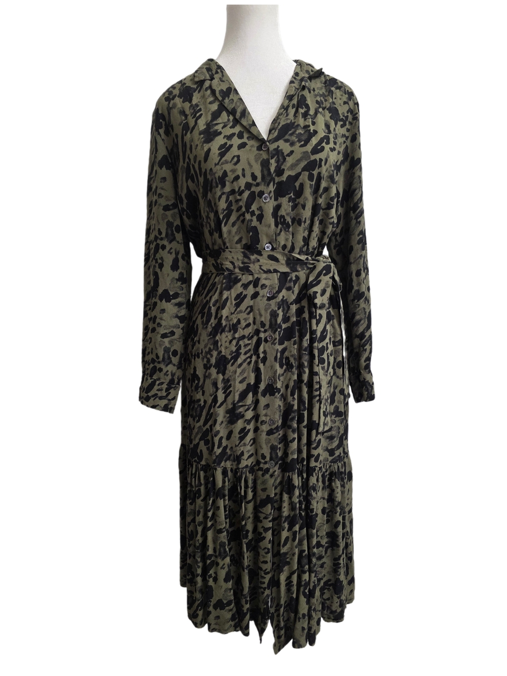 Rails Beatrice Olive Watercolor Leopard Size Medium